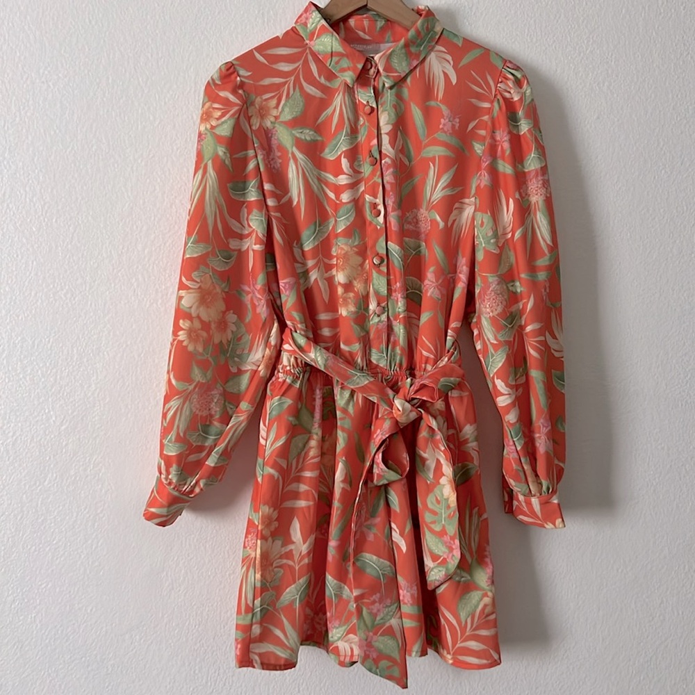 Love Colette Long Sleeve Floral Romper Size L